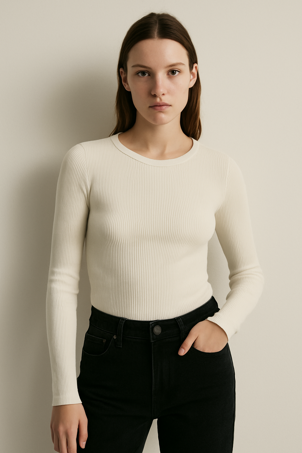 Esme | Ribbed Long Sleeve Top